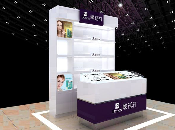 完美的展示方案+漂亮的化妝品展柜=銷量