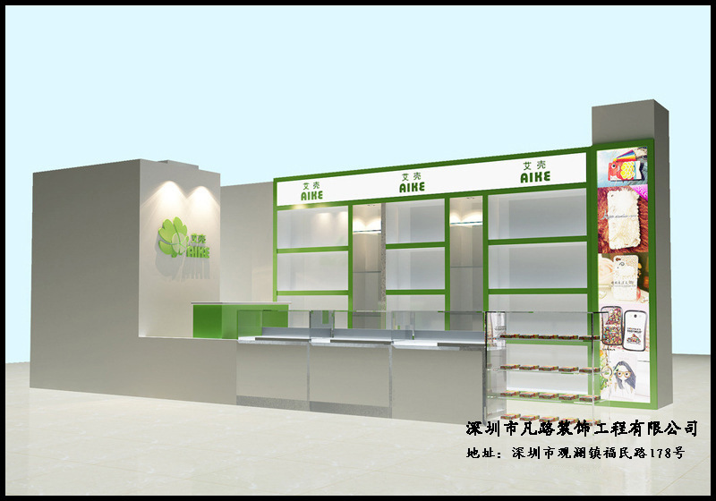 化妝品柜臺設計展柜展板的連接是怎樣的。