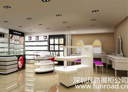凡路展柜設計商業化妝品柜臺的三大特點!