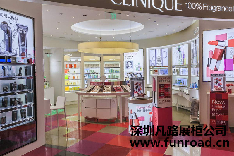 展柜廠普及化妝品柜臺特點