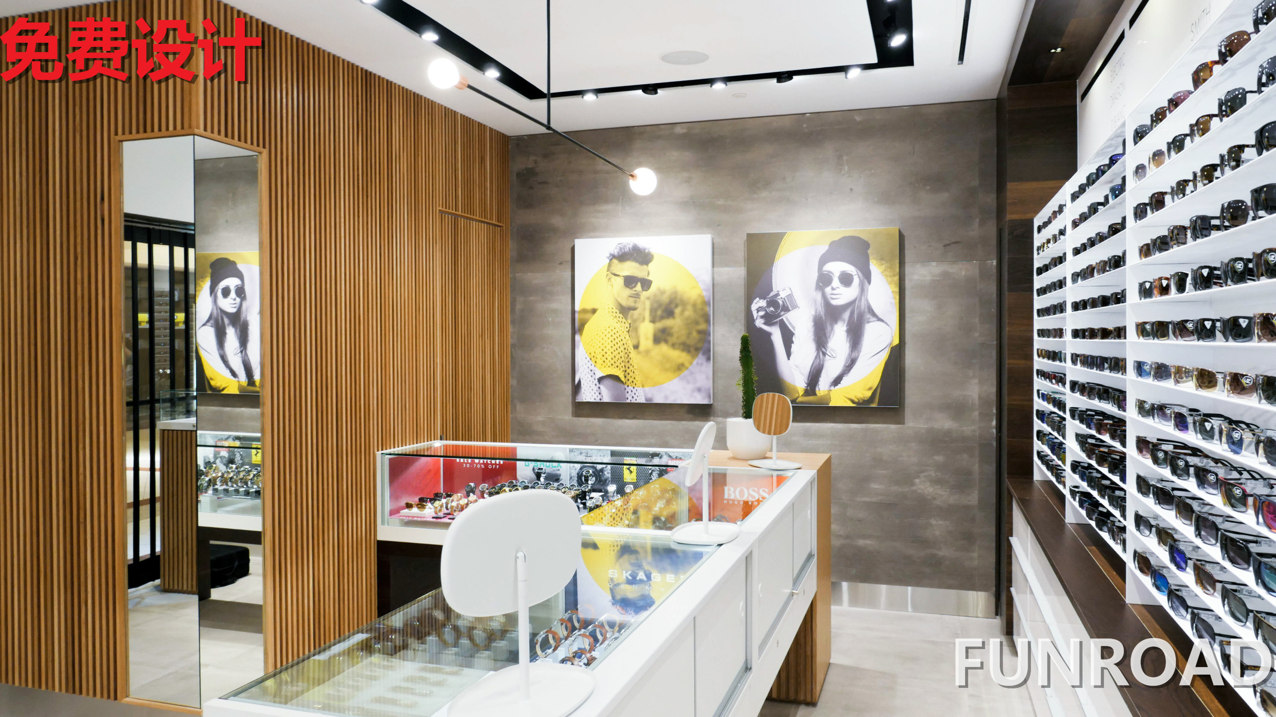眼鏡店裝修,眼鏡展柜應該如何設計才完美!