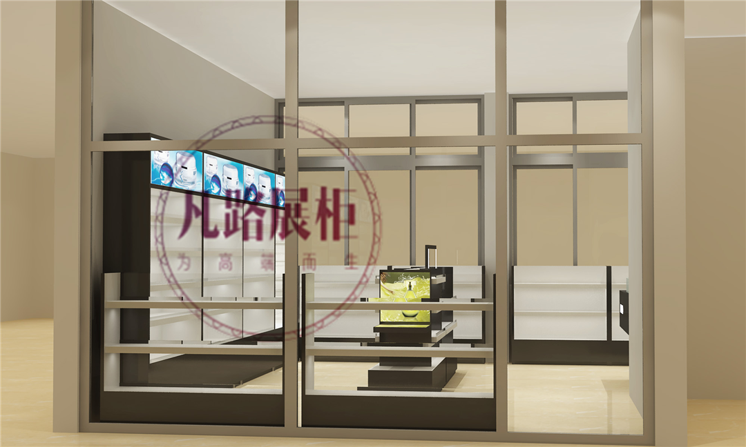 訂做化妝品展柜，讓商家省時省錢又省力