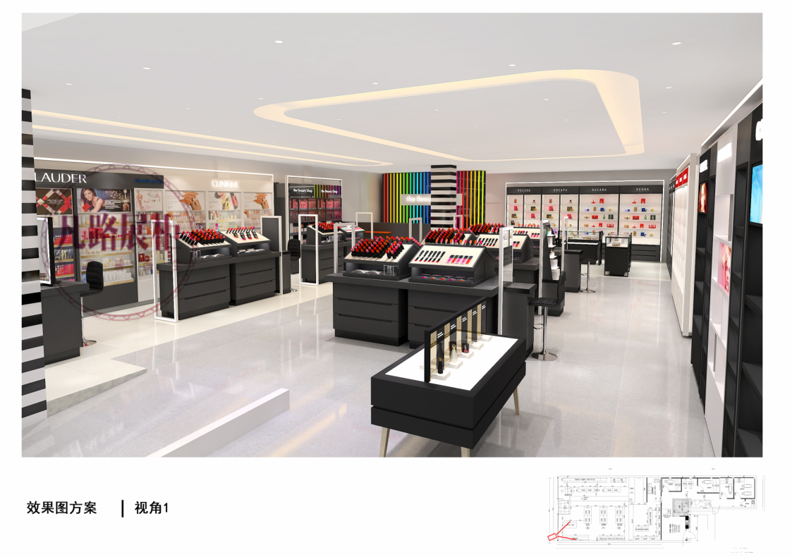 120㎡美妝店大概需要多少展示柜臺?