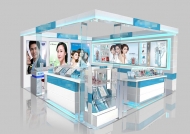 商場化妝品展示柜的設計布局應用|凡路展柜廠