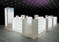 流行時尚的妝品展示柜臺展柜設計主題