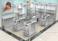 化妝品展示柜的金屬和木質產品檔次比較高！