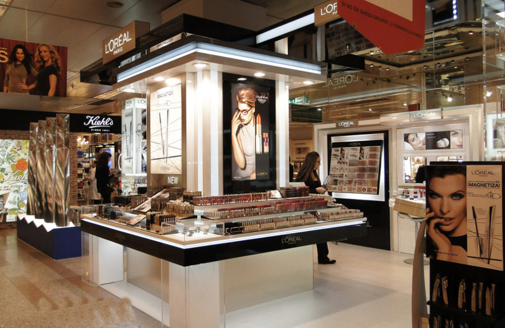 loreal歐萊雅化妝品島柜