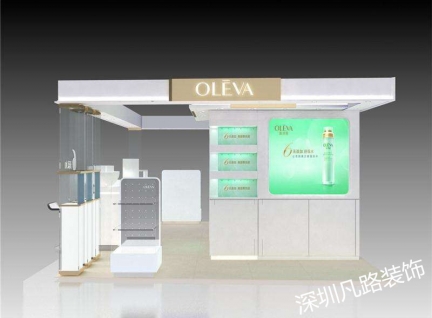2017現款壓克力化妝品展示柜臺2D設計效果圖