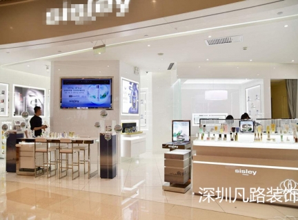 深圳萬達商場品牌化妝品店，化妝品展柜設計效果圖