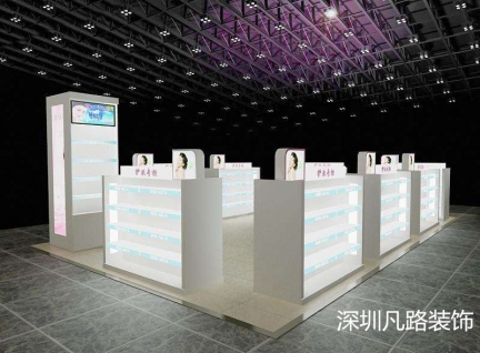 玻璃化妝品展柜展示設計效果圖