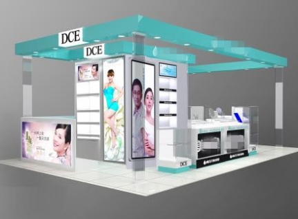 商業(yè)空間商場化妝品展柜列陳設(shè)計效果圖