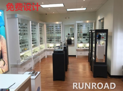 眼鏡連鎖店眼鏡展柜陳列效果圖