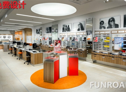 眼鏡店商業(yè)空間眼鏡展柜陳列設(shè)計效果圖