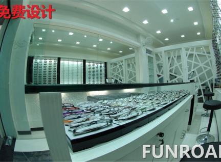 木質(zhì)烤漆眼鏡展柜設(shè)計(jì)效果圖