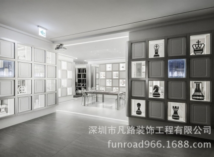 歐式白色簡約眼鏡展柜設計效果圖