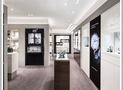商業(yè)空間手表店整店展柜設(shè)計(jì)陳列效果圖