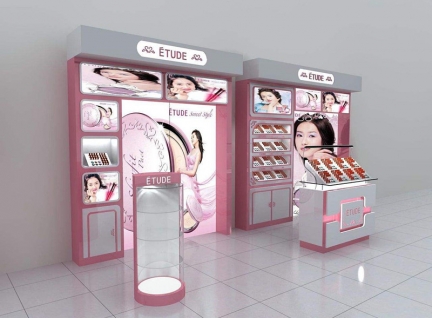 C1-化妝品展柜加柜臺一套-可來圖訂制