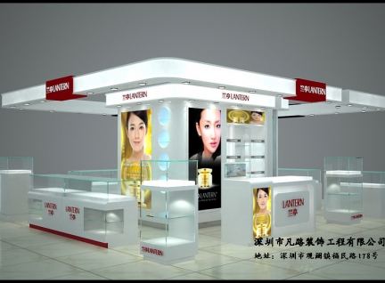 xy-新款化妝品展柜柜臺陳列效果圖-可來圖訂制