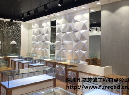 卡西尼豪華手表展示柜臺設計陳列效果圖-可訂制