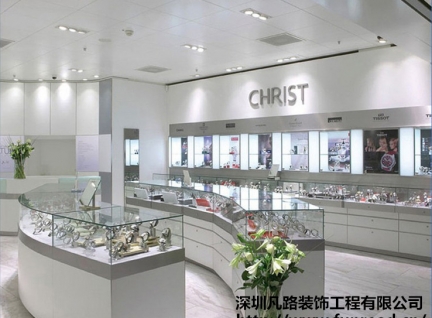 出口歐式卡地亞不銹鋼手表展示柜設計效果圖-可訂制