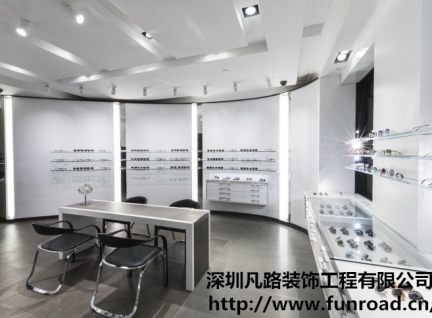 凡路出口澳洲不銹鋼手表展示柜臺陳列設(shè)計(jì)效果圖-可訂制