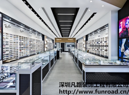 商業(yè)品牌木質(zhì)烤漆手表店展示柜臺(tái)設(shè)計(jì)效果圖-可定制