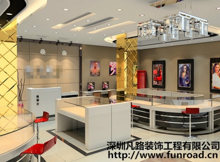 復試木質烤漆品牌手表點展示柜臺設計陳列效果圖-可訂制