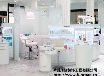 天津知名商場木質(zhì)烤漆化妝品展柜、柜臺設(shè)計效果圖-可定制哦