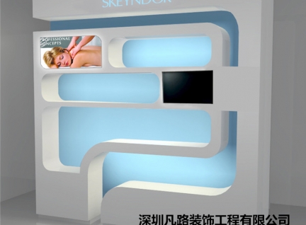 新款亞克力C2化妝品柜臺設計效果圖-可訂制