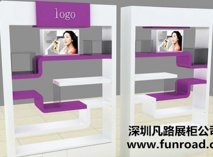 現(xiàn)代簡(jiǎn)約化妝品柜臺(tái)單柜設(shè)計(jì)效果圖-可訂制