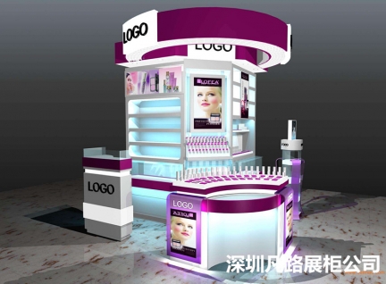 矗立實木烤漆化妝品展示柜臺客訂制款