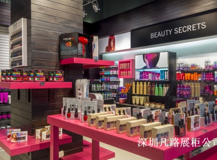 深圳彩妝店化妝品柜臺設計展示效果圖