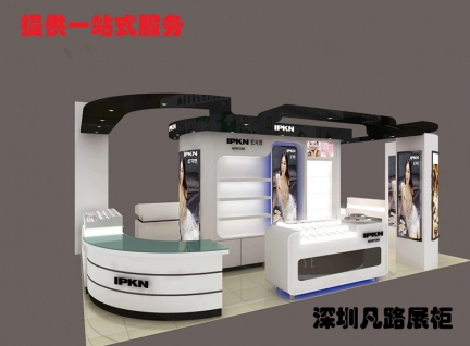 新款高端柜臺式化妝品店展示柜設計效果圖