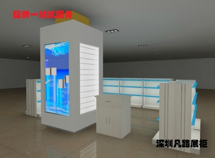 17款中式不銹鋼帶玻璃商場(chǎng)化妝品柜臺(tái)設(shè)計(jì)制作效果圖