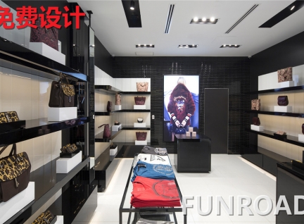 奢飾品點名牌包包服飾展示柜臺設(shè)計制作