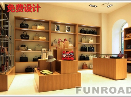 奢飾品點定制類高端鞋子包包展示柜臺設計案例