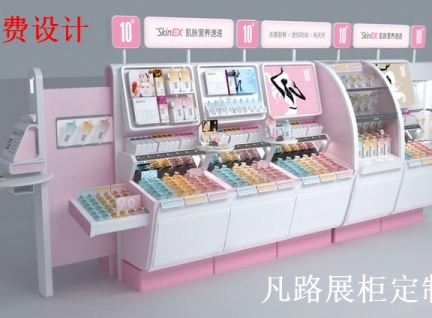  凡路定制展柜粉色系列，糖果店的擺放