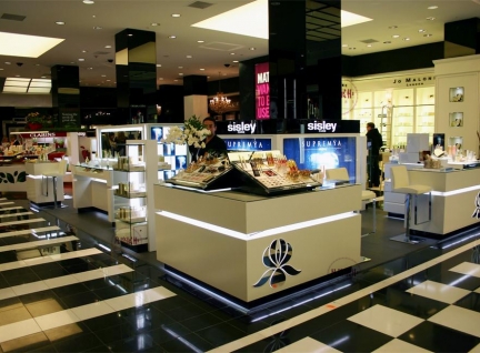 方形化妝品展柜效果圖