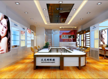 展柜制作廠家定制精品眼睛柜設(shè)計(jì)效果圖