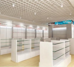 連鎖品牌化妝品大型展示柜臺效果圖