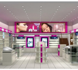 豪華彩妝店化妝品展示柜臺(tái)設(shè)計(jì)效果圖