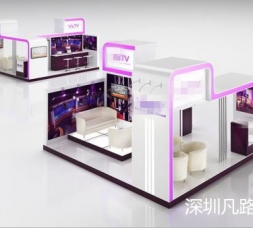 彩色現(xiàn)代商場(chǎng)流行化妝品柜臺(tái)，展示柜設(shè)計(jì)效果圖