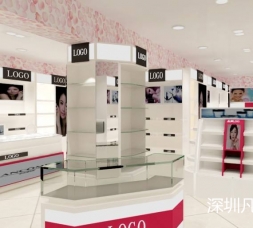 美式風(fēng)格化妝品展柜展示設(shè)計(jì)效果圖