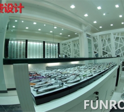 木質(zhì)烤漆眼鏡展柜設(shè)計(jì)效果圖