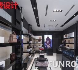 奢飾品鞋子包包錢包展示柜臺設計效果圖