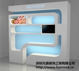 新款亞克力C2化妝品柜臺設計效果圖-可訂制