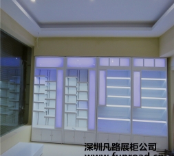 實拍凡路訂制2017款木質烤漆化妝品柜臺-可訂制