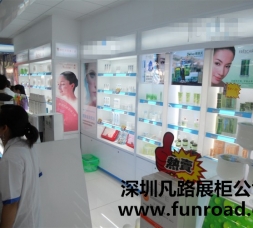 實拍新款不銹鋼玻璃化妝品柜臺設計效果圖-可訂制