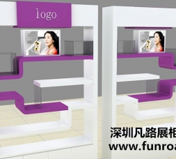 現代簡約化妝品柜臺單柜設計效果圖-可訂制