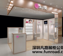 新款2017秋季訂制木質烤漆化妝品柜臺制作效果圖-可訂制